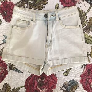 White Dyed Denim Shorts